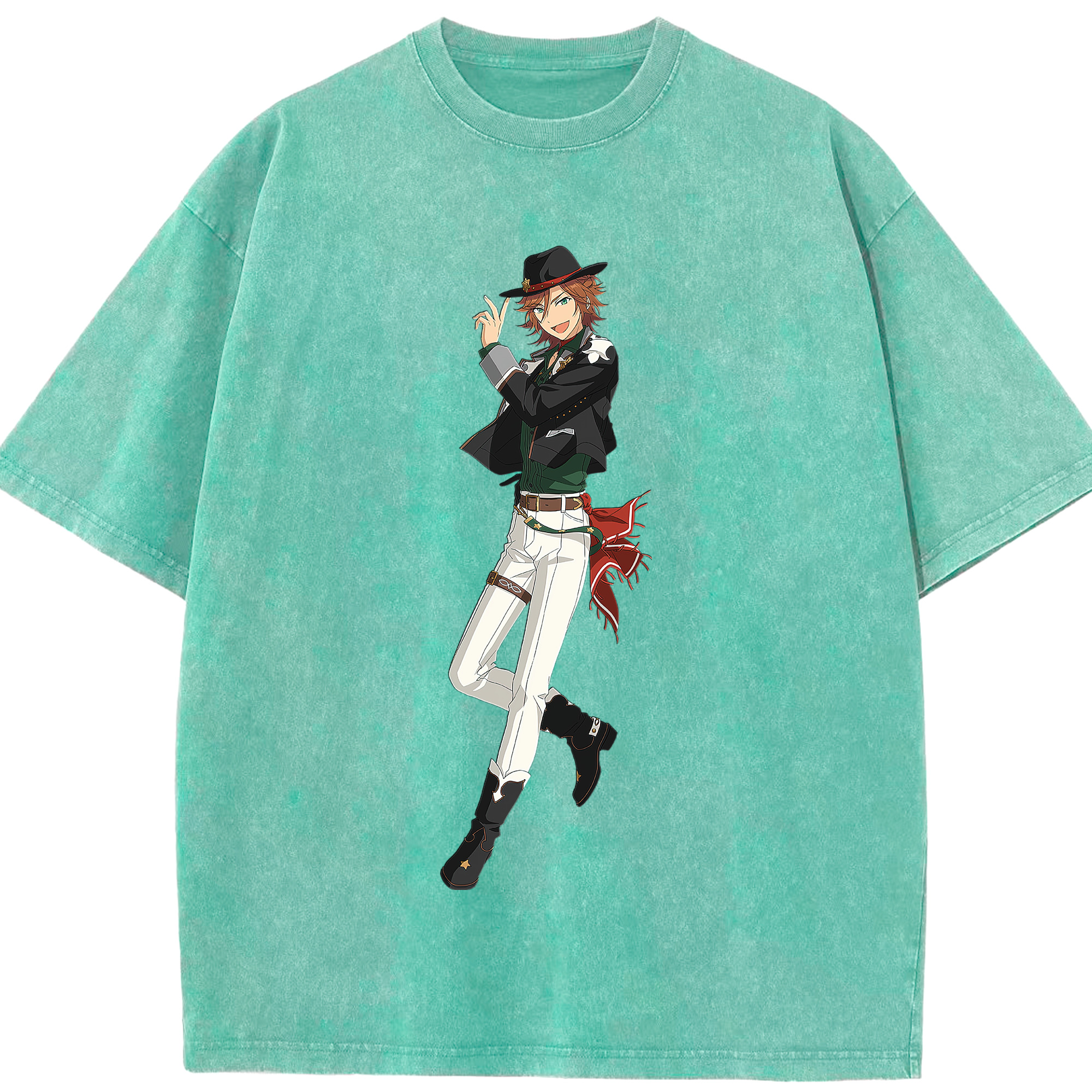 （画像用） あんさんぶるスターズ! Ensemble Stars 綿100% ヴィンテージ風 半袖Tシャツ（フロントプリント）